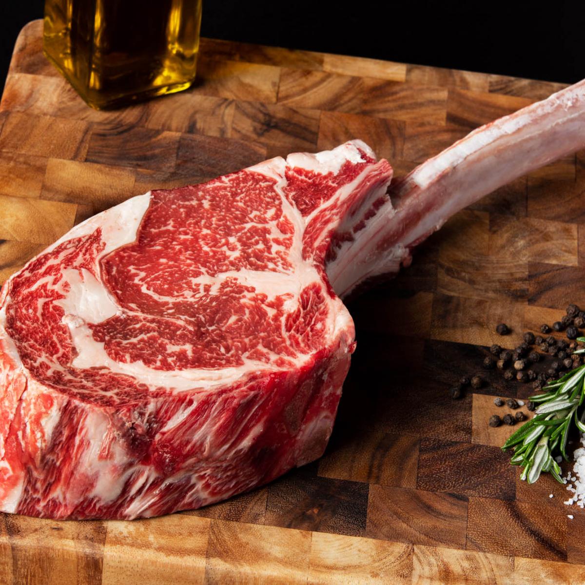 BlackboxMeats Beef Upper 1/3 Choice Angus Dry Aged Tomahawk, 40oz